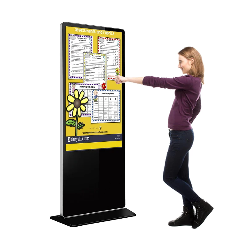 Factory Direct Sale Stand Touch Tv Digital Signage Monitor 65Inch Interactive Advertising Display