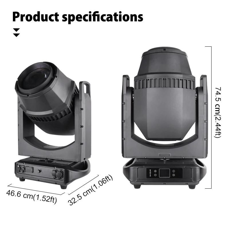 Outdoor 480w Beam Moving Head Stage Light Sky Waterproof IP66 480w Beam Moving Head Light For Concert Show