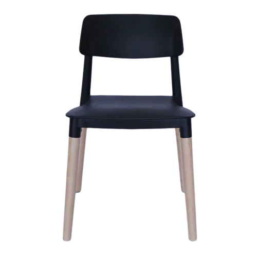 China Supplier Leisure Restaurant Or Meeting Chair With Solid Wood And Plastic Seat