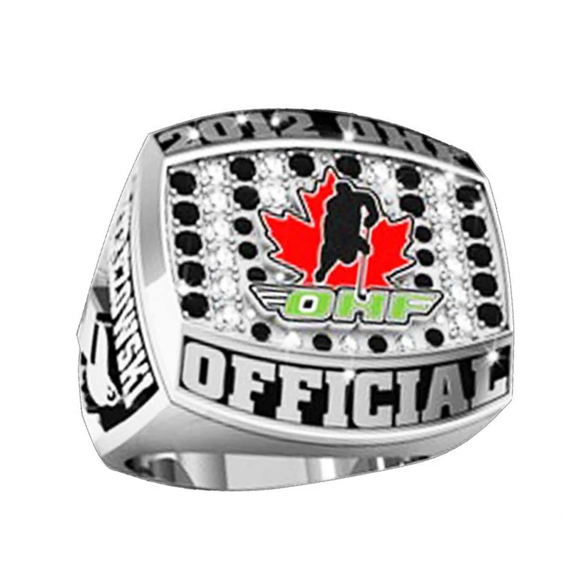2012 OHF mens custom silver plating conference championship rings sports rings wholesale made in china
