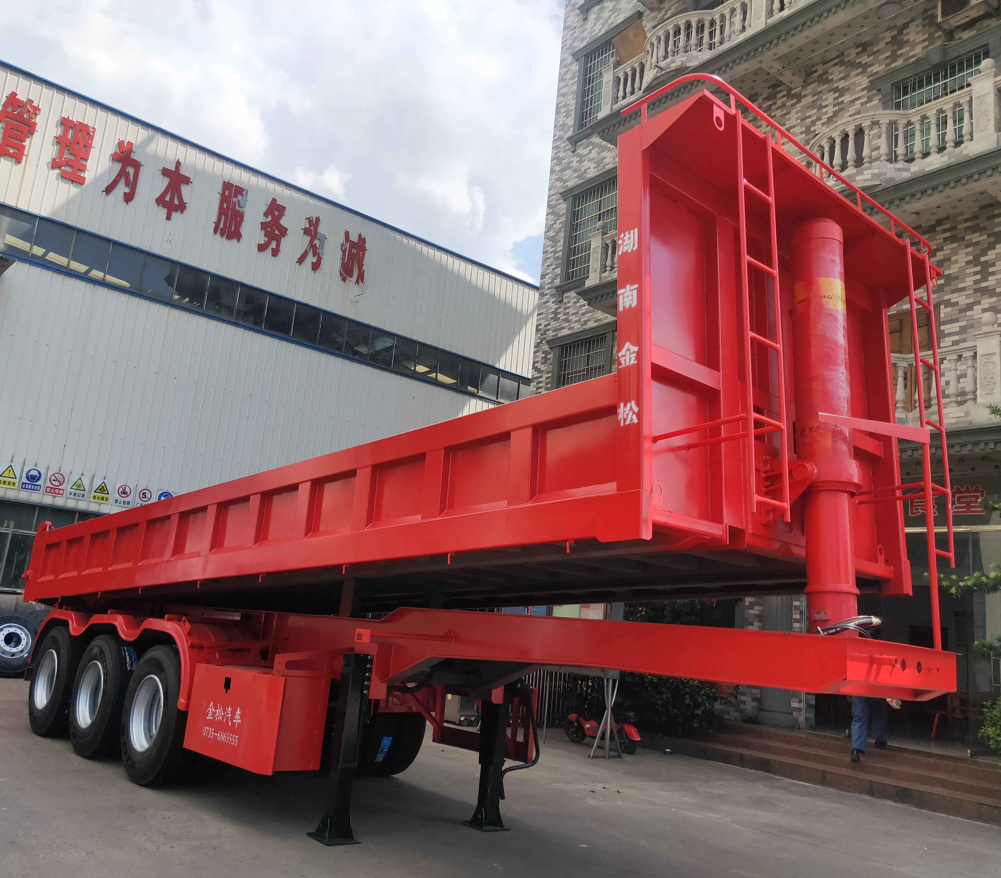 3 axles 30ton 40ton 50ton dump tipper semi trailer for sale