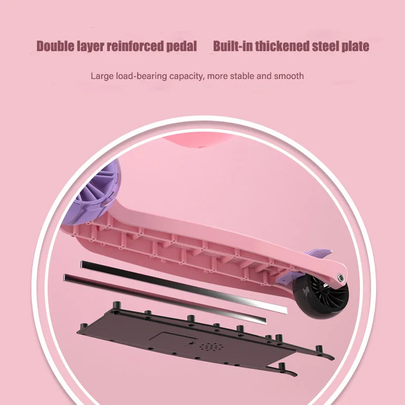 Wholesale high quality multi-functional three wheel kids design kick scooter deluxe