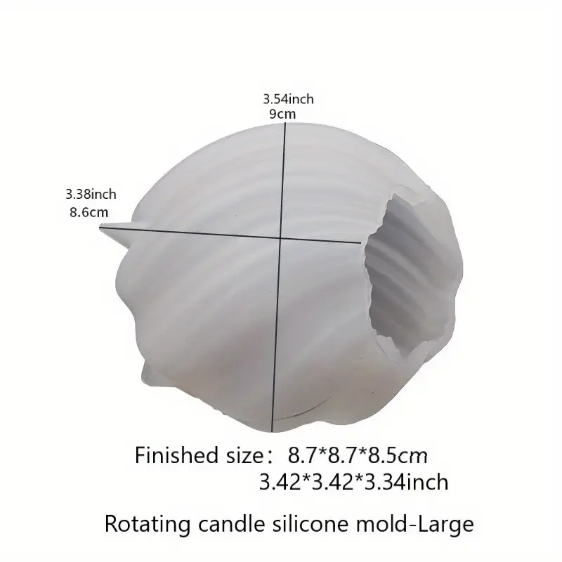 3D Rotating Pillar Candle Silicone Mold Geometric Wave Candle Wax Mould DIY Abstract Art Soap Resin Gypsum Mold Home Craft Decor