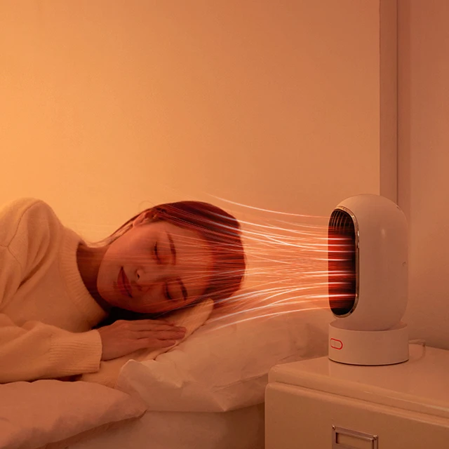 Personal PTC Mini Heater Fan Fast Heating Auto Oscillating Winter Room Heater Fan Portable Electric Space Heater