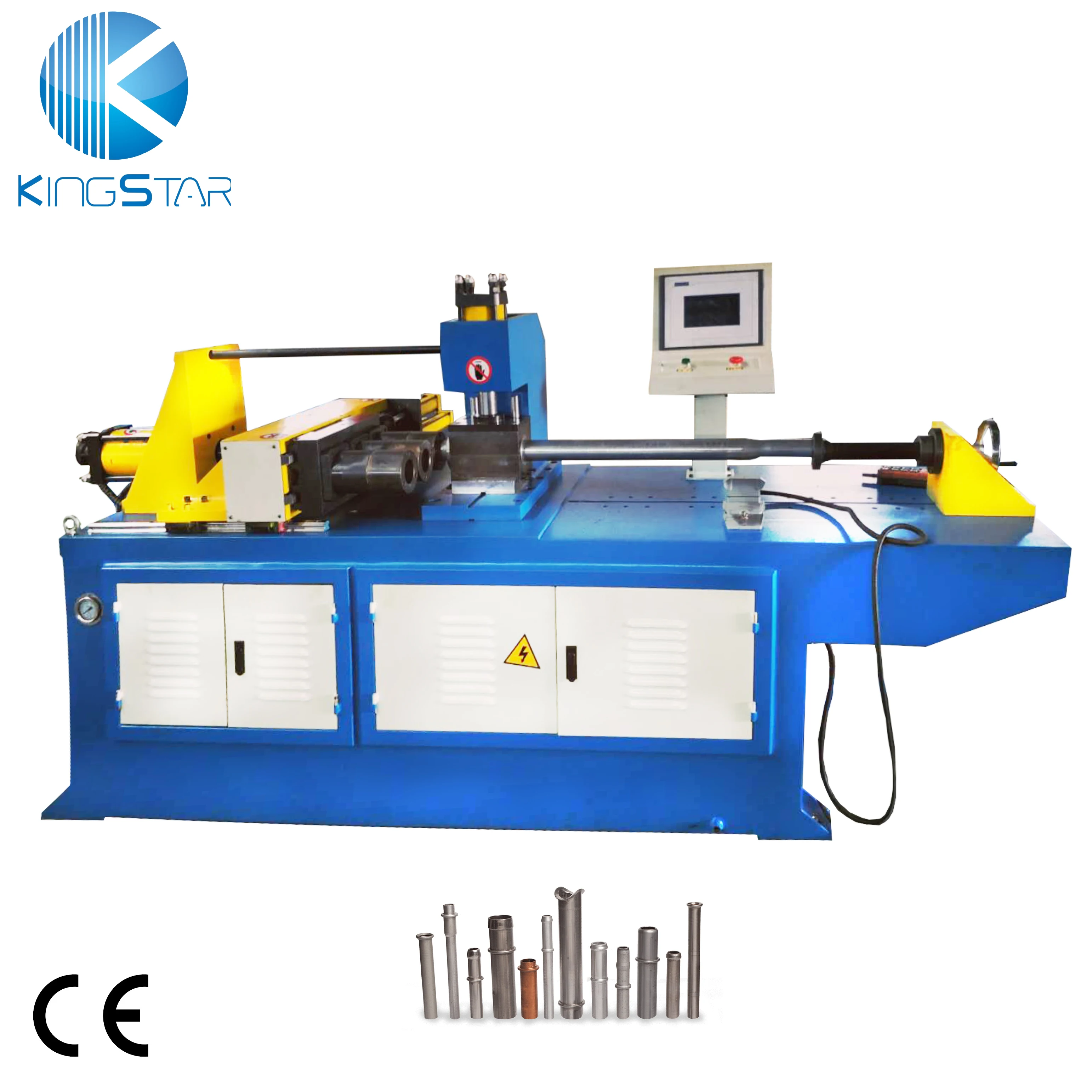 Low noise customized PLC control automatic 3 station pipe ending forming machine