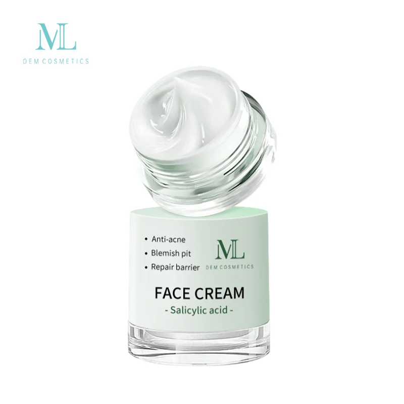Private Label Beauty Skin Care 30ml 50ml Whitening Salicylic Acid Acne Treatment Face Cream