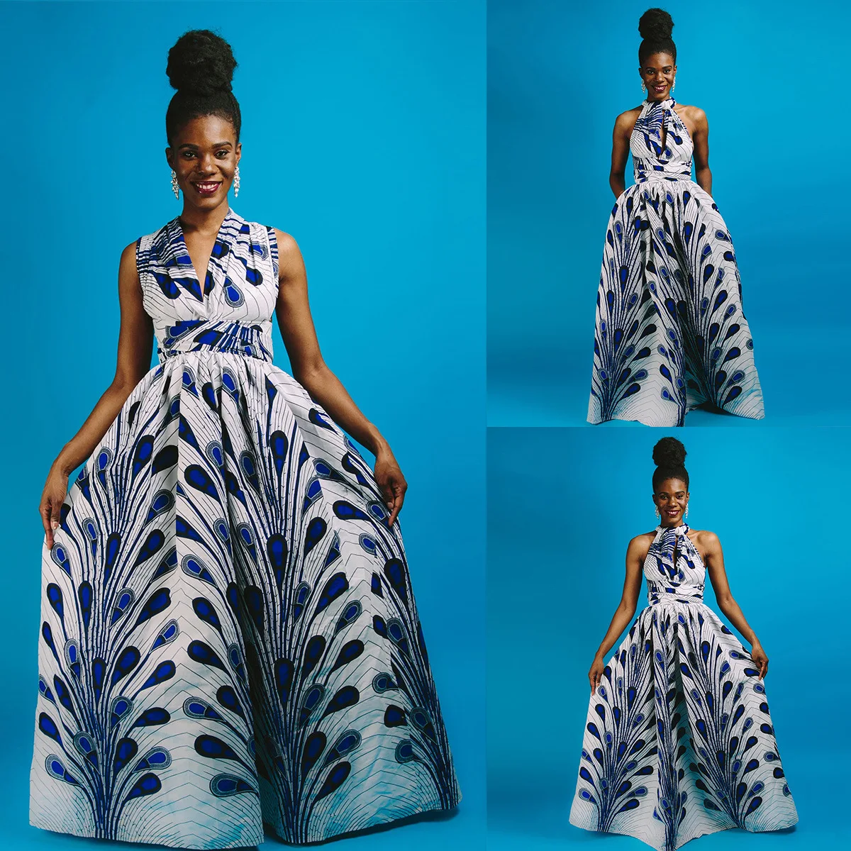 2021 latest new fashion traditional in kenya maxi evening dress  girls fashion kitenge dress african women clothing