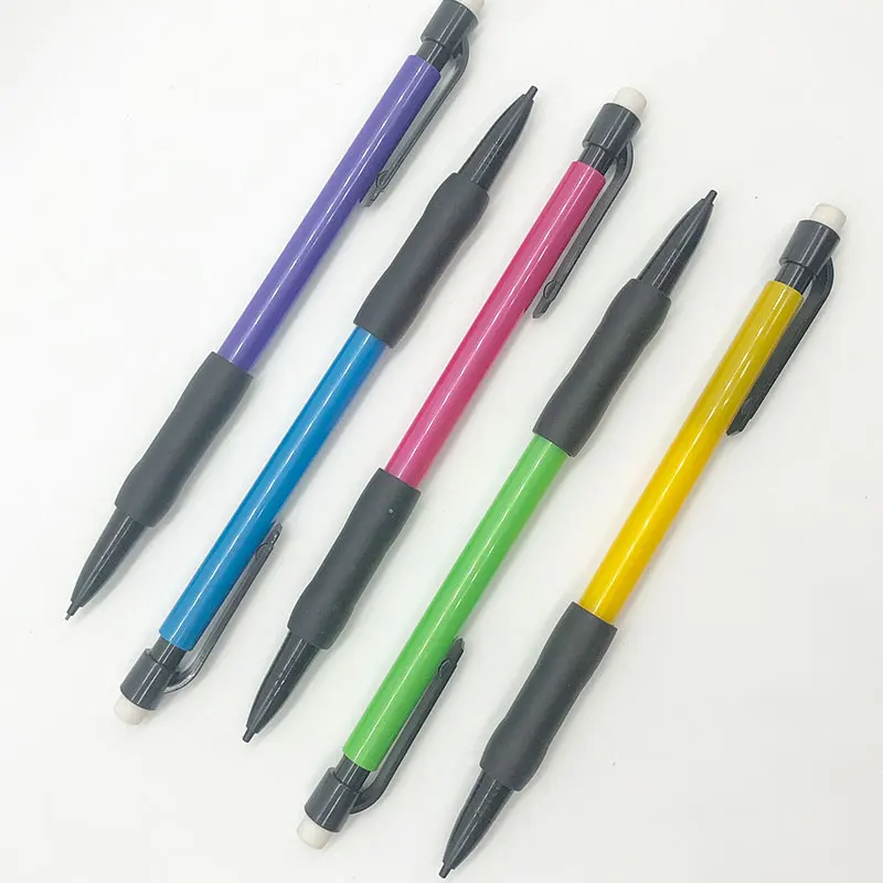 Maxwri Plastic Mechanical Pencil With Top Eraser Propelling Pencil With Soft Grip Customized For School Student