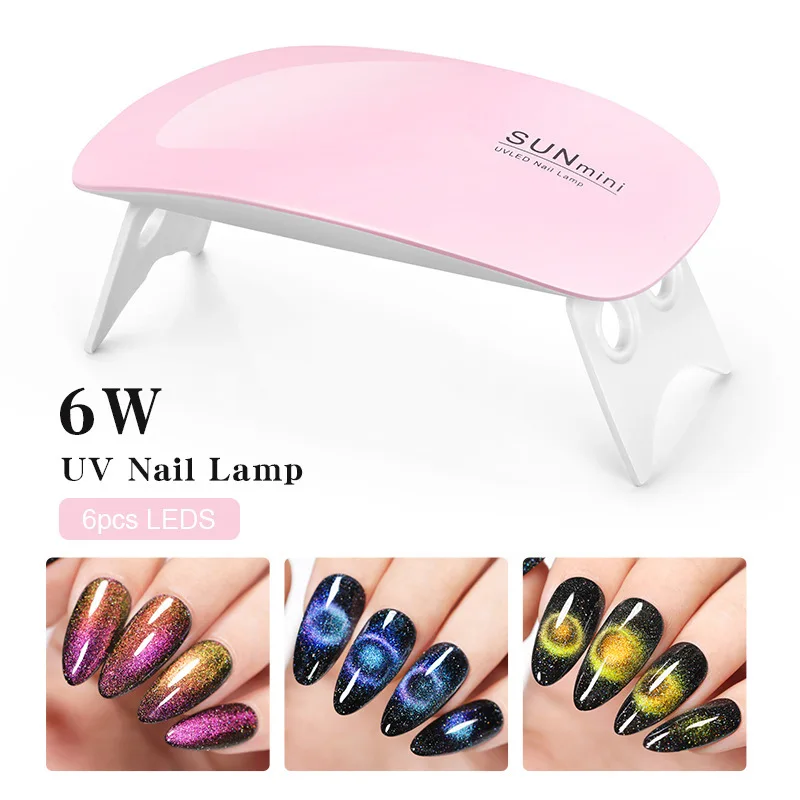 Flexible Pink Mini Sun Uv Portable Usb Interface Uv Lamp Nail Set With Gel Led Nail Lamp