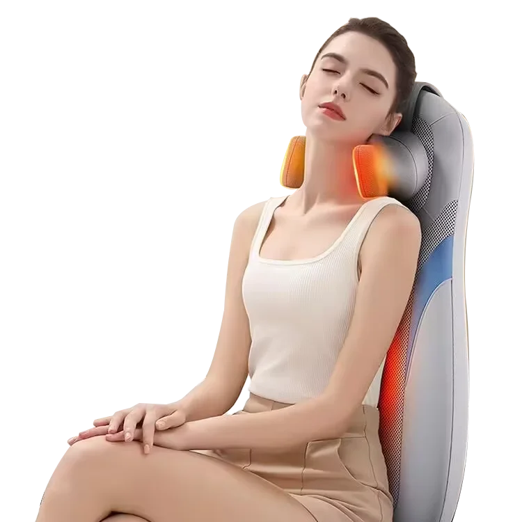 2024 Healthpal Home Massager Waist Portable Electric 3D Airbag Car Seat Adjustable Neck Shiatsu Massage Cushion