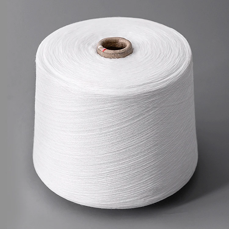 
High quality soft eco friendly 100% white cotton yarn for Knit fabrics 