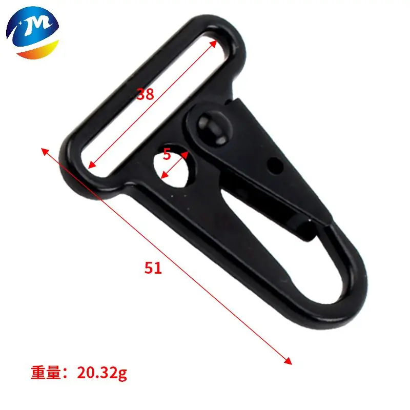 Multi Sizes Metal Snap Clip Black Olecranon Hook High Quality Zinc Alloy Metal Bag Buckle Spring Carabiner Tactical Clasps