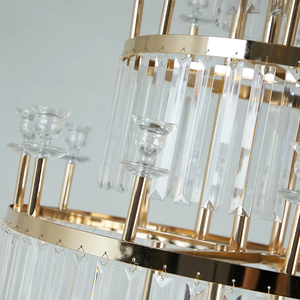 Acrylic Candelabra Candle Holders Stands Wedding Table Centerpieces Road Lead Party Decoration