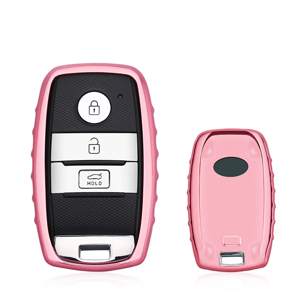 MUSUHA Car key fob cover Soft TPU Car Key Case Shell For KIA Carens K3S K4 K5 Car key Cover Case Smart Remote Key Case Shell