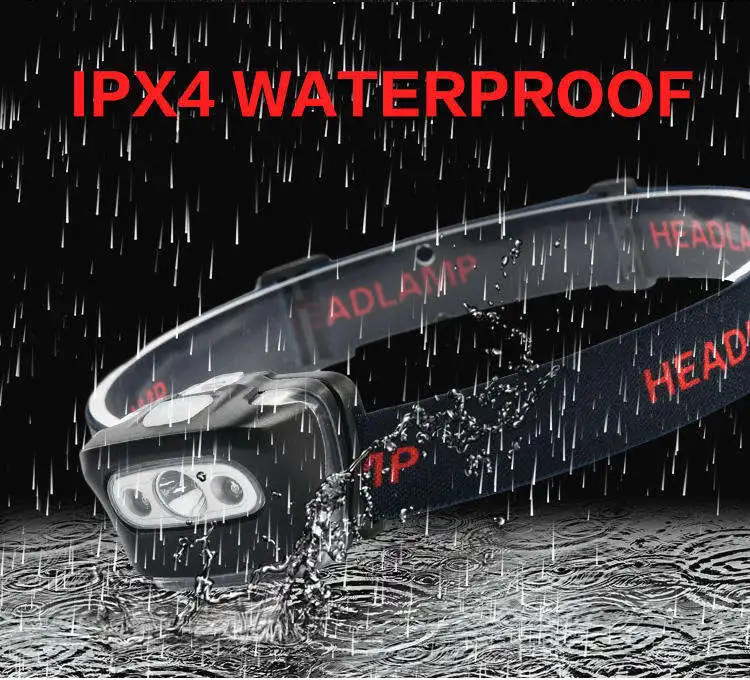 wholesale 3 AAA Alkaline dry batteries high power camping headlamp linterna de cabeza head lamp led head torch