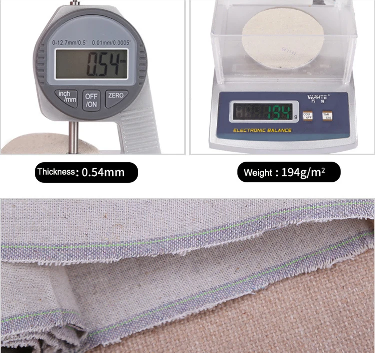 Raw Smooth Texture 160cm Artist Painting Linen Blend Painting Unprimed Canvas