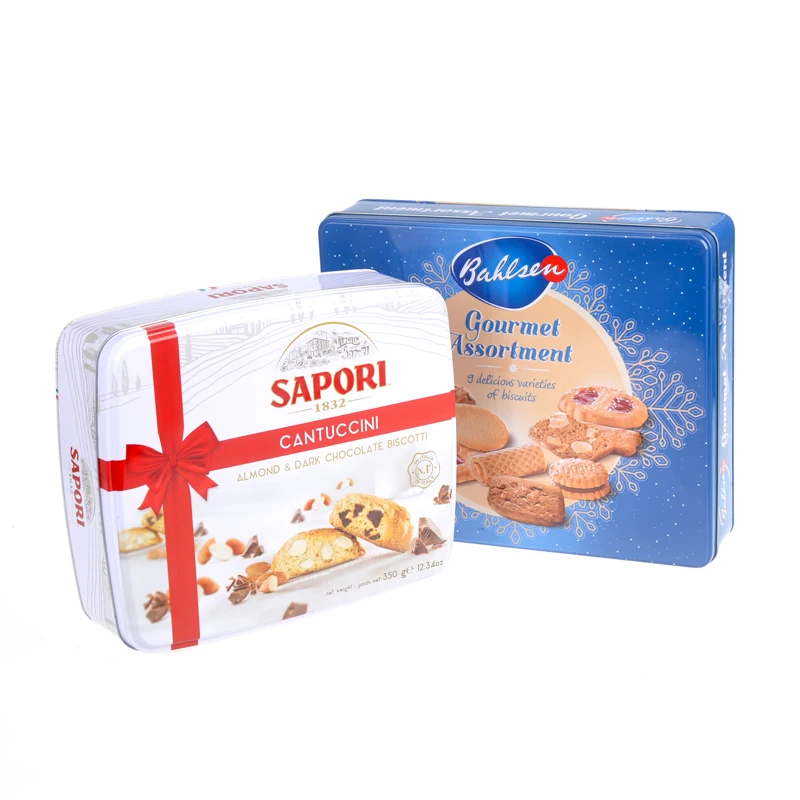 Прямоугольная жестяная коробка для печенья с Датским маслом, коробка для печенья, тонкая металлическая жестяная коробка для шоколада