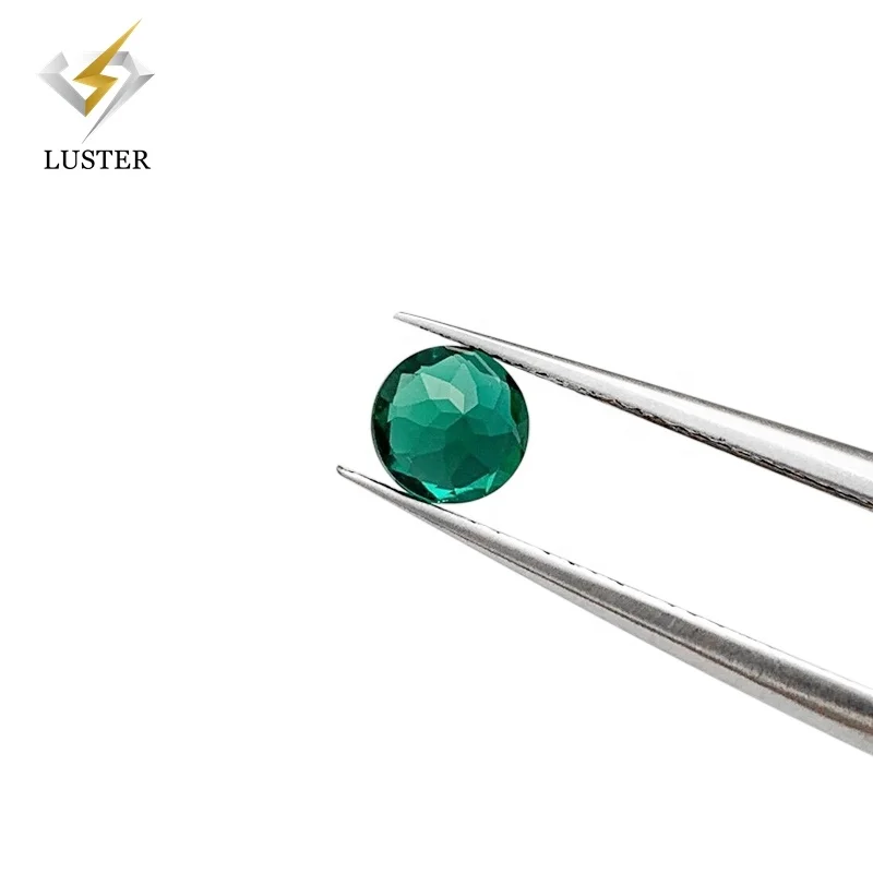Luster lab grown Zambia green synthetic gemstone hydrothermal emerald loose