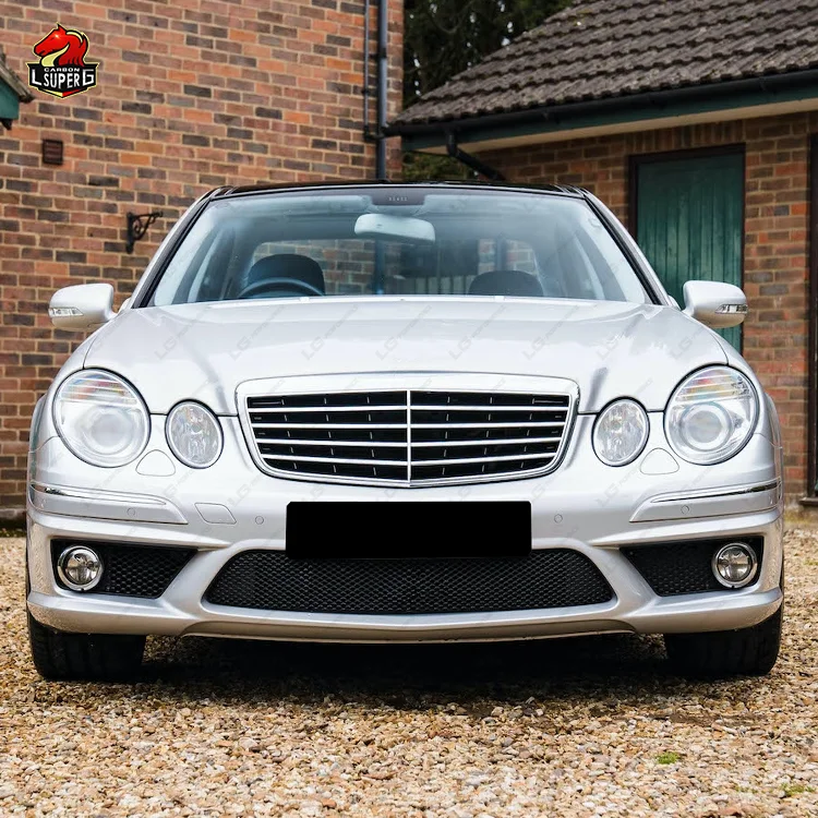 W211 E63 AMG Front Bumper Side Skirts Rear Bumper Body Kit For Mercedes Benz E Class Bodykit