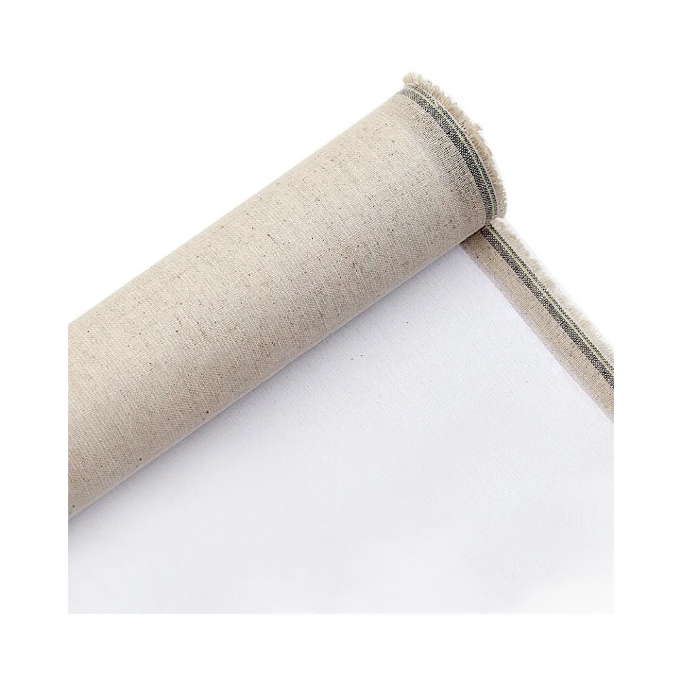 Professional Art Supplies Hand Painting Canvas Roll Cotton Linen Blend Blank White Art Canvas For Professional Artist