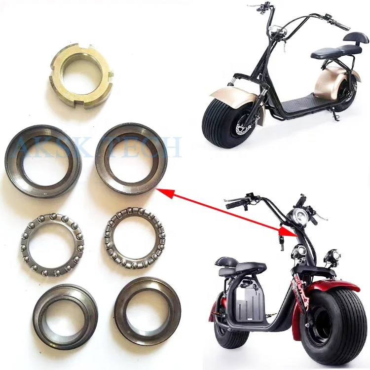 Steel Bowl Harley Stainless Steel Ball Bearing Steering Column 7 Piece Set for Citycoco Harley Electric Scooter Parts