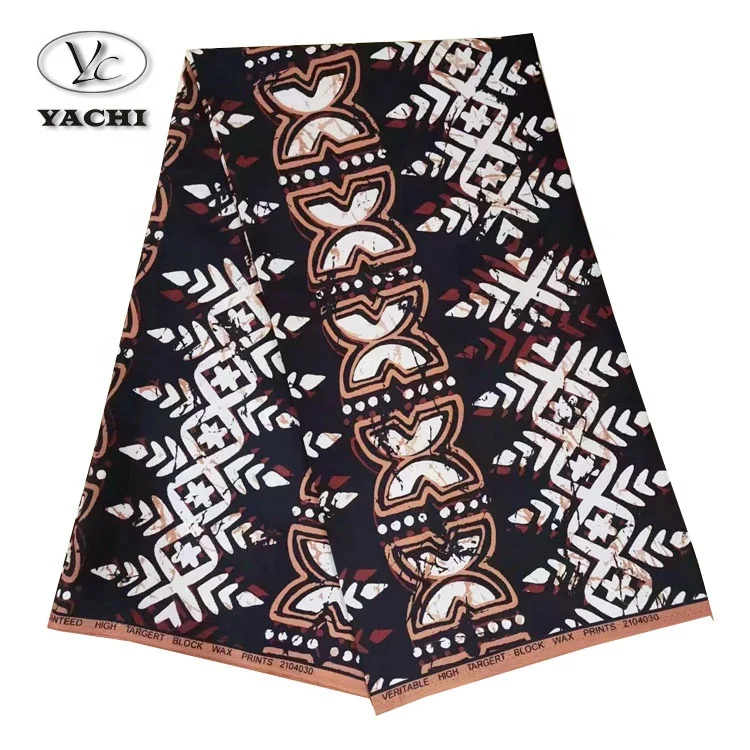 Yachitex African Veritable Ankara Wax Print Fabric Combed Yarn Style for Fashion Industry T-Shirts Dresses Shirts for Women
