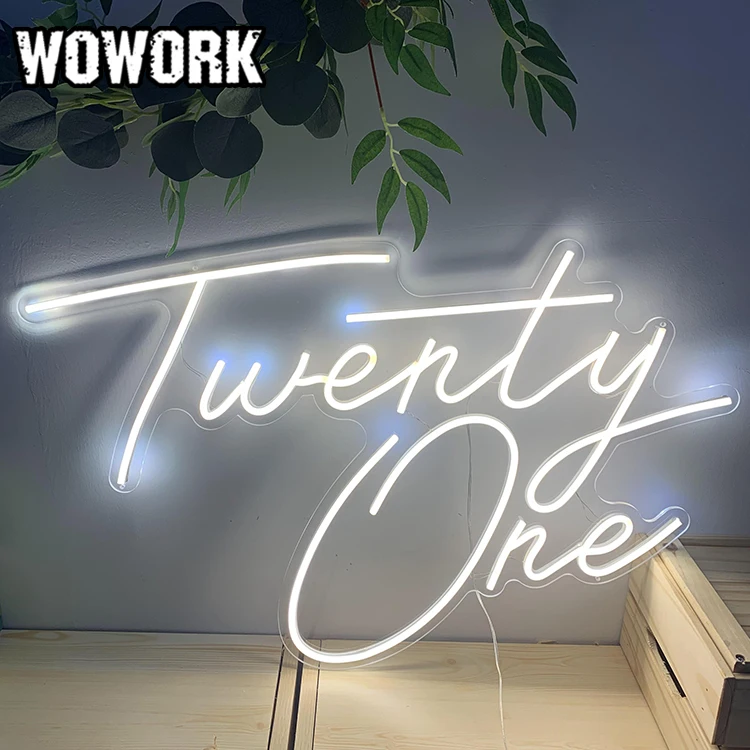 2021 год WOWORK 3D водонепроницаемая RGBW 12 В индивидуальная романтичная силиконовая неоновая надпись для вечеринки товары