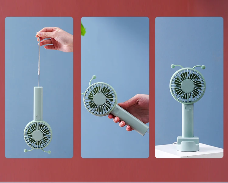 Hot top sell mini portable 1200mAh USB rechargeable handheld portable personal mini fan