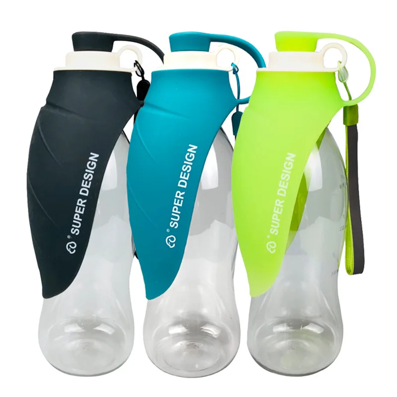 
Portable Leaf Shaped Pet Dog Water Bottle Dogs Outdoor Drinking Fountains For Travel Silicone Dog Drinking Bottle 