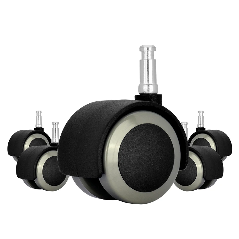 Universal 1.5 Inch 38mm Nylon Swivel Office Chair Caster Wheels Plastic Furniture Wheel Nylon Caster Double Wheels