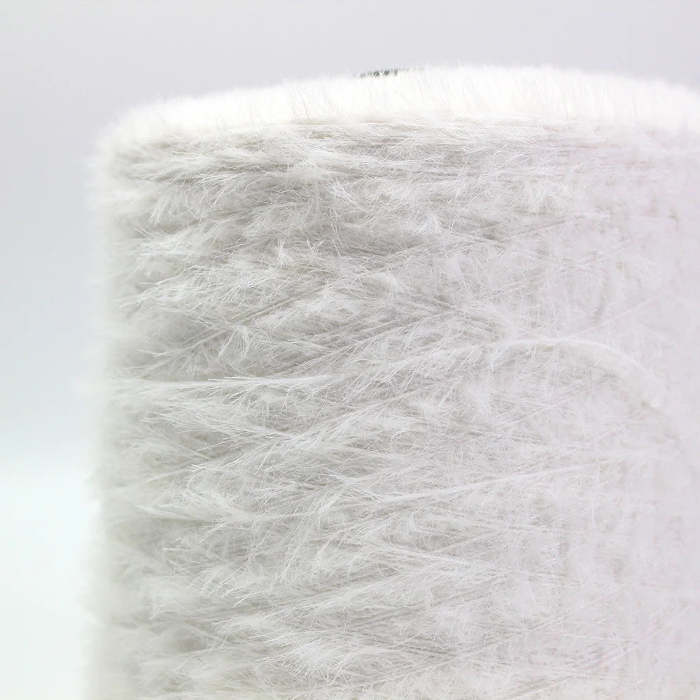 1.3cm roving 100% Nylon polyamide fancy textile dyed slub cotton wool flat knitting machine chunky imitate mink fur yarn