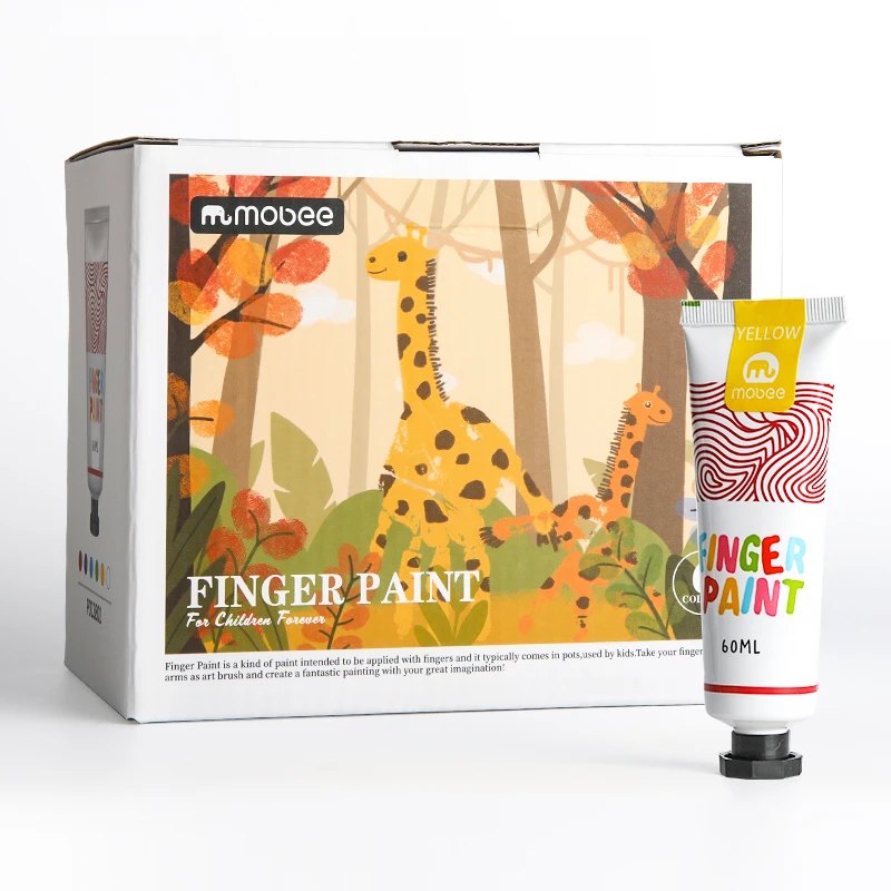 Gxin P023B01-6 Manufacture 60ml 6 colors high quality finger painting kit for beginner wholesale art supplies finger paint set