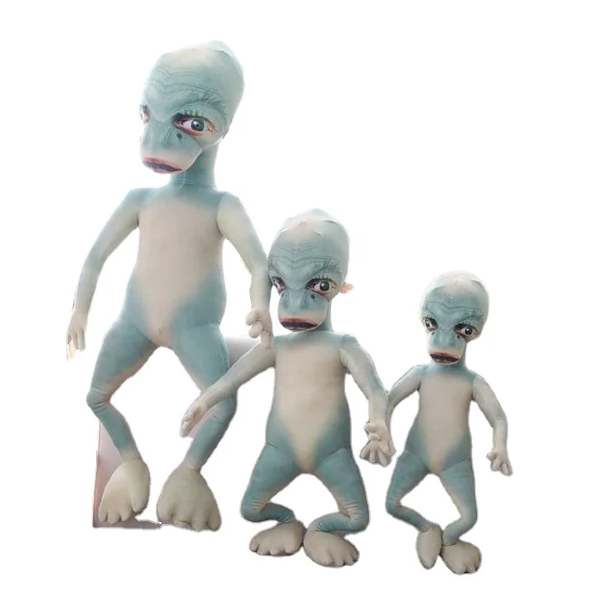 Factory simulation crazy alien plush toys cartoon pillow funny alien stuffed animal dolls green alien toy pillow