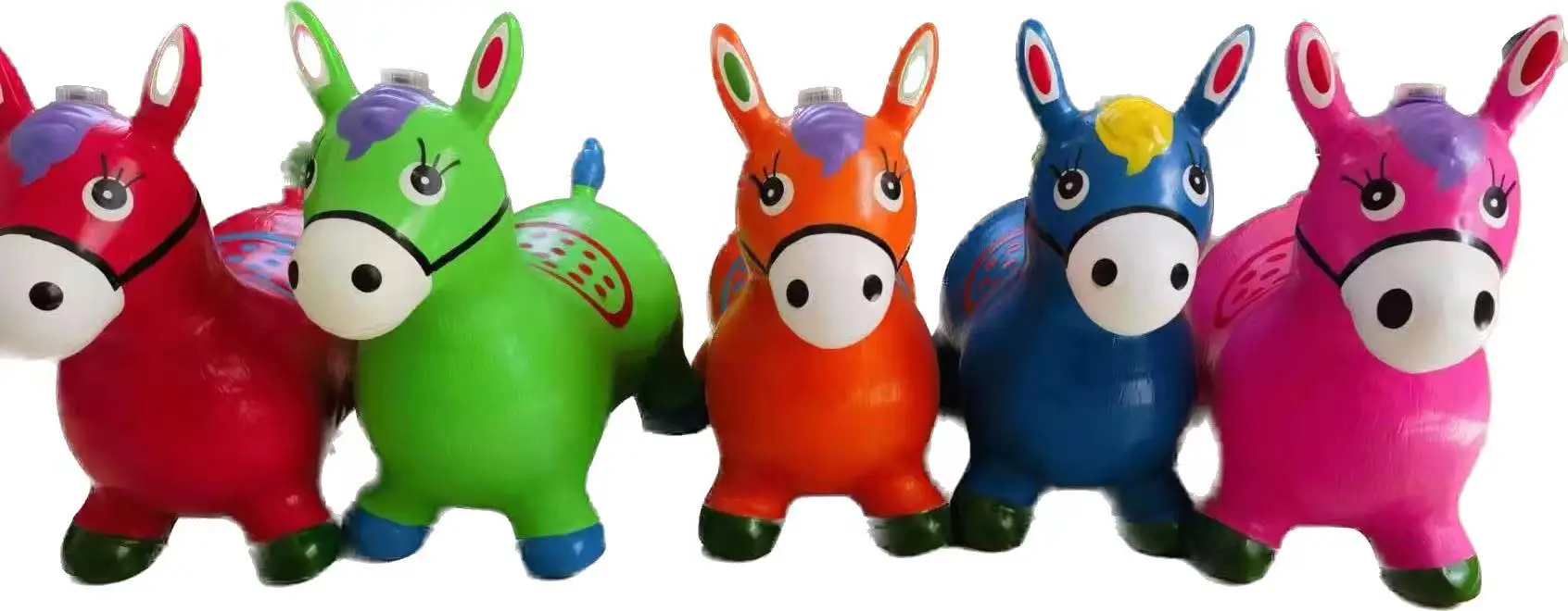 Inflatable Jumping Horse Common Material Painted Horse with Music For Kids