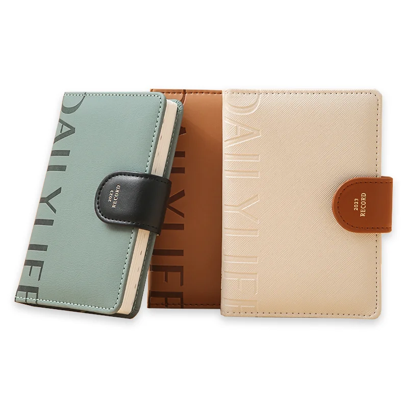 Wholesale A6 kawaii magnetic closure cute pocket planner notebook with lock and pen