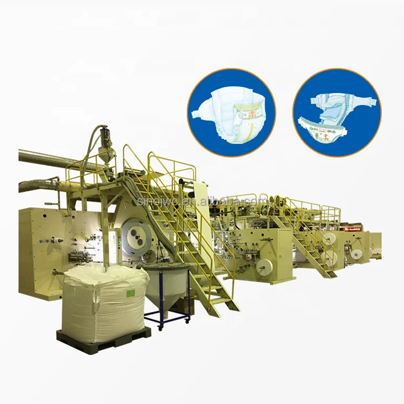 Factory price baby pull diaper production line economic sanitary napkin pads making machine