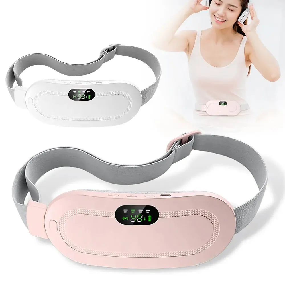 Women Electrical Portable Waist Period Menstrual Cramps Heating Pads Massager Pain Relief Menstrual Massage Belt