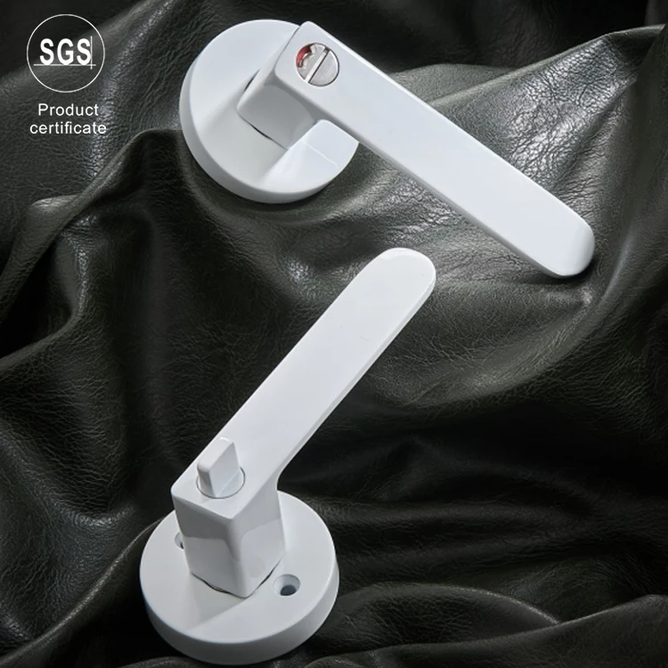 Simplified Lever Keyless Magnetic Fingerprint Door Handle Lock Metal Internal Aluminum Black Door Handle With Key