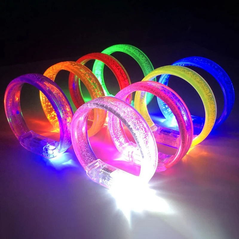 Flashing in the dark party supplies flashing light up toys led bracelets glow sticks Christmas party decorations