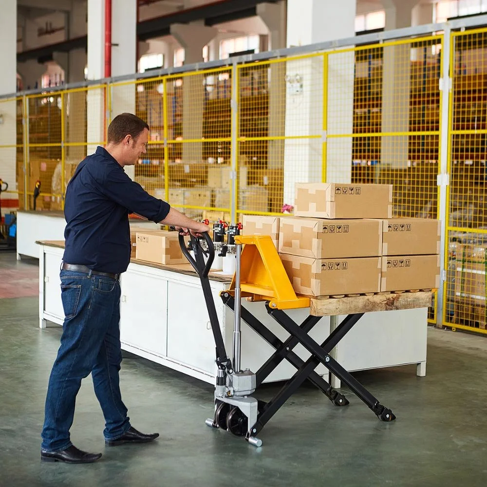 Xilin manual hydraulic Pallet scissor 2200lbs 1000kgs capacity high lift truck