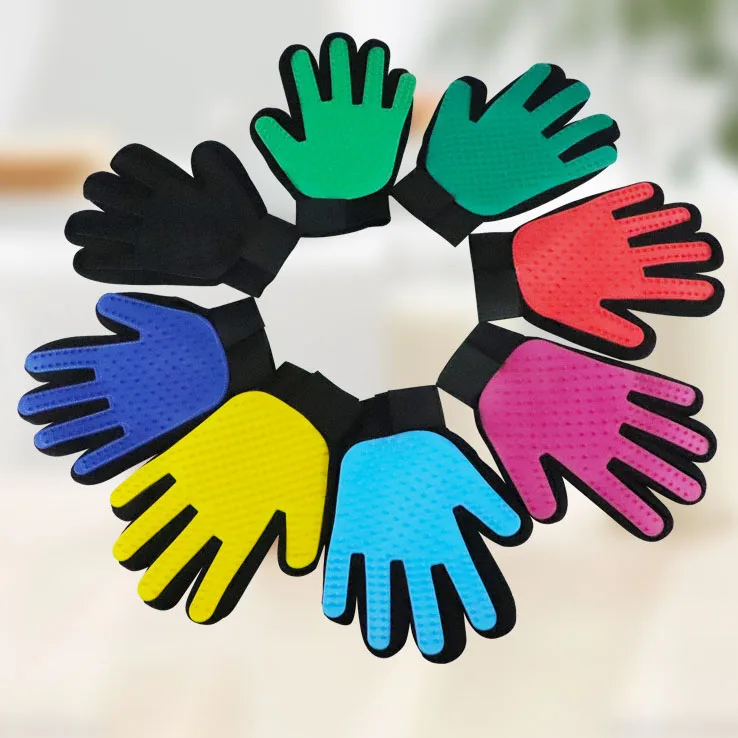Оптовая продажа от фабрики Guantes de mascotas Pet Spa-салфетки для купания перчатки чистки собак перчатка удаления шерсти домашних животных