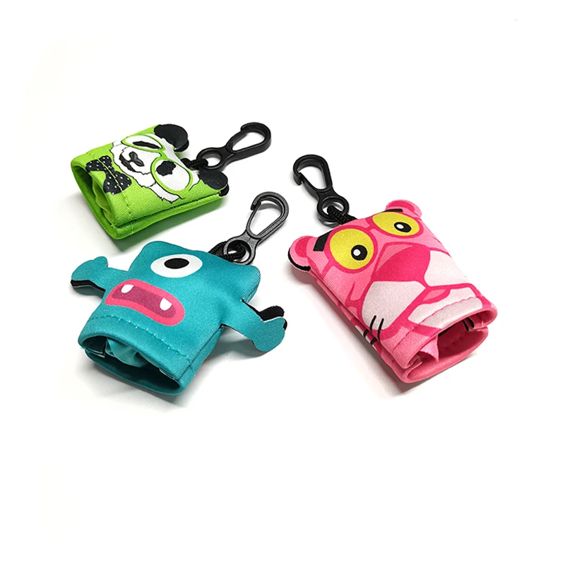 Cartoon shape Logo printed microfiber lens cleaning cloth keychain pouch for glasses camera and screen