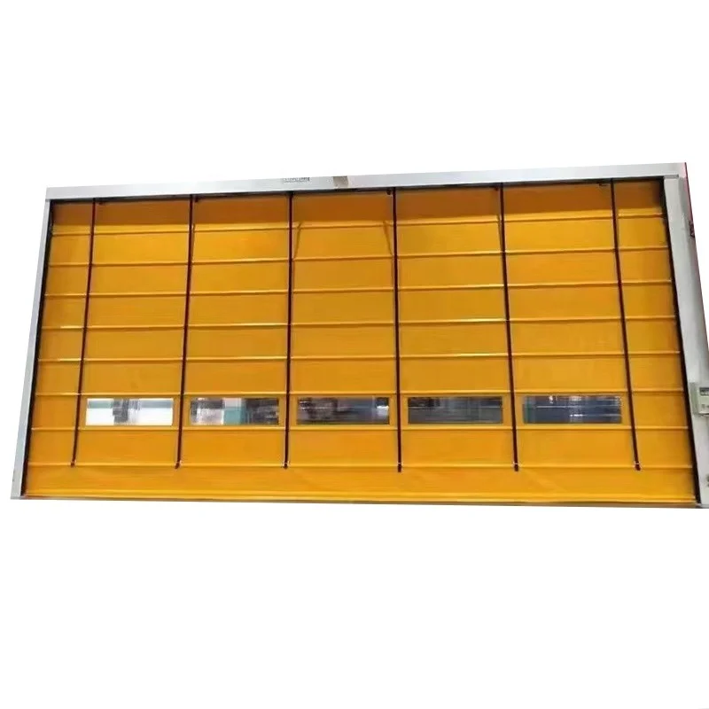 Aircraft Hangar Wind Proof Flexible PVC Gates Large Cabin Warehouse Electrical Automatic External Doors Industrial Fast Folding