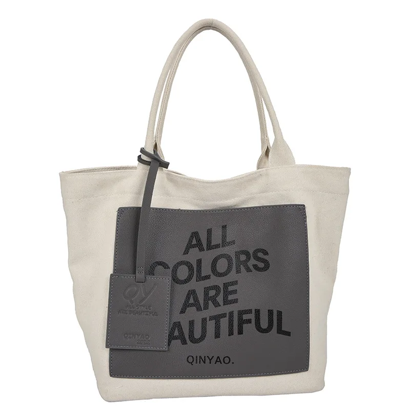 Canvas Market Bag Wholesale Cotton Canvas Bag Customized Logo Shopping Canvas Tote Bags For Woman