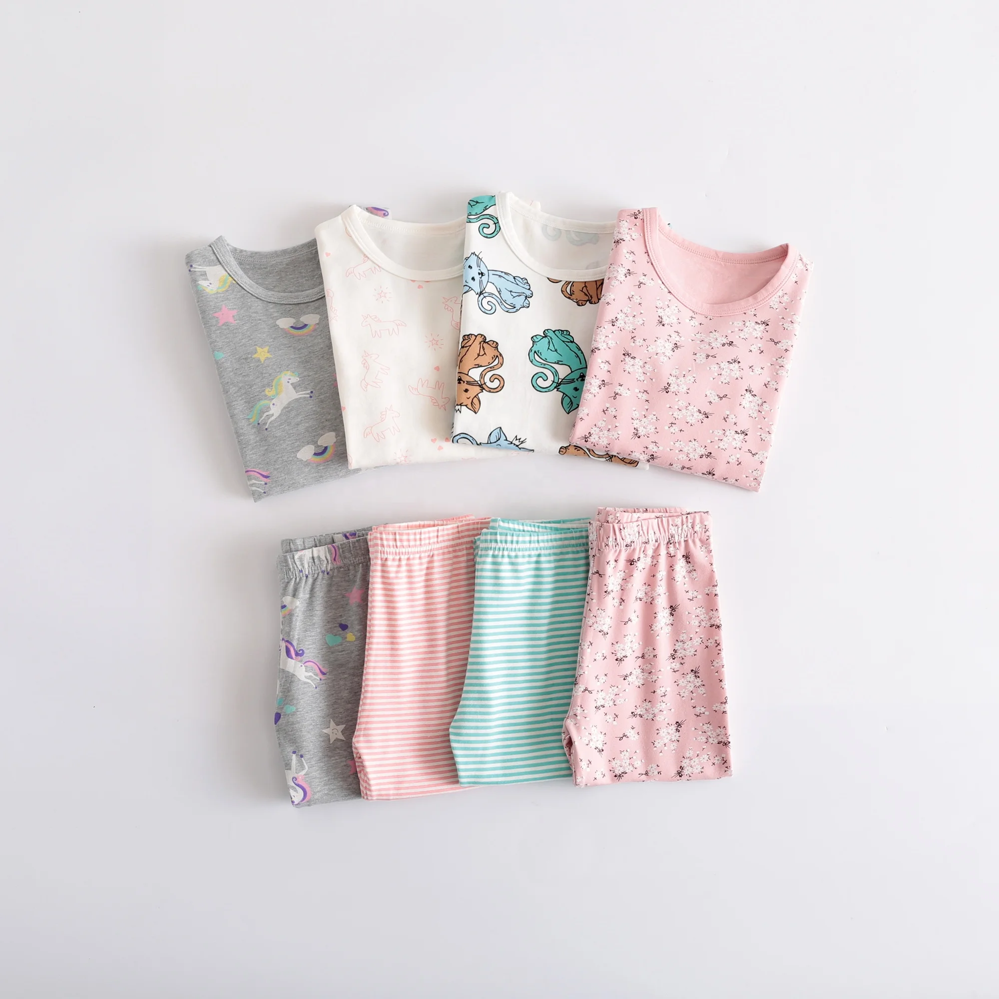 
95% cotton kids pajamas kids christmas pajamas kids print new design pajamas set 