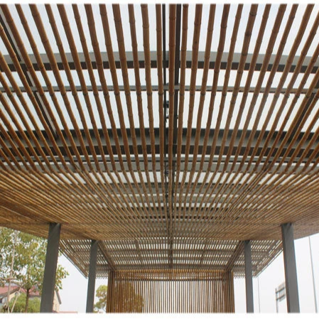 Недорогой открытый летний строительный материал, натуральные сухие бамбуковые столбы, оптовая продажа