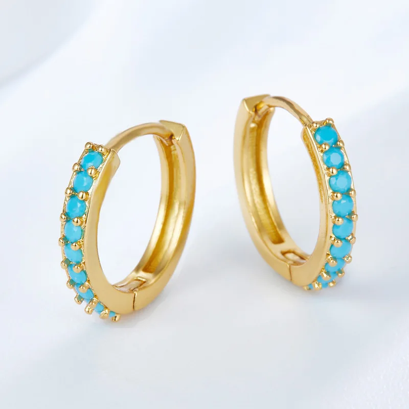 Free Sample Trendy 925 Sterling Silver Round Circle Hoop 18k Gold Handmade vermeil Earrings Findings Simple Ear Cuff Jewelry