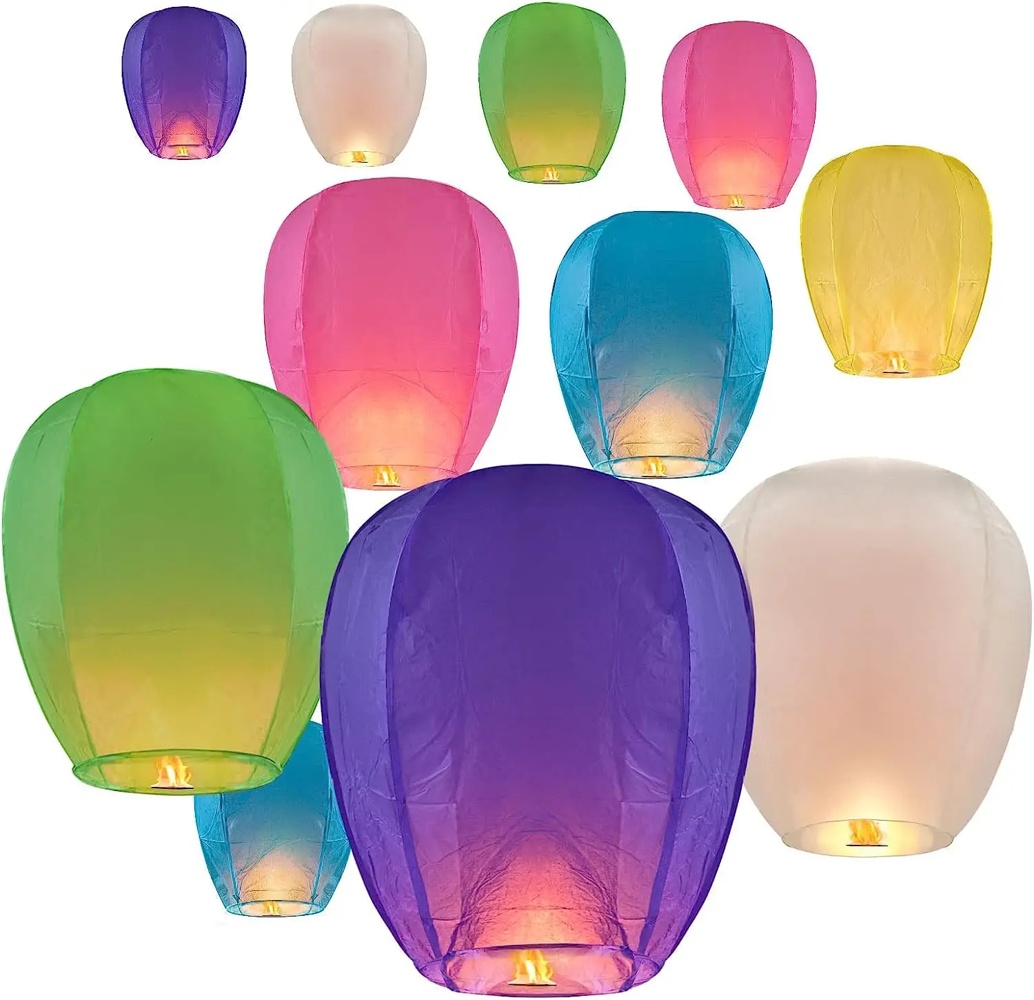 Colorful Sky Lanterns Chinese Lanterns Biodegradable Board  Paper Crafts Write Good Wishes Floating Lanterns To Release In Sky