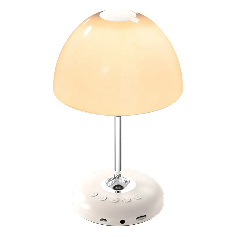 2022 new 6 color flash bedside handsfree wireless music desk table led lamp speaker with FM