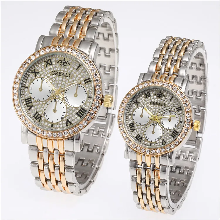  Wholesale new trendy fashion watches jewelry stainless steel band custom logo watch for couple